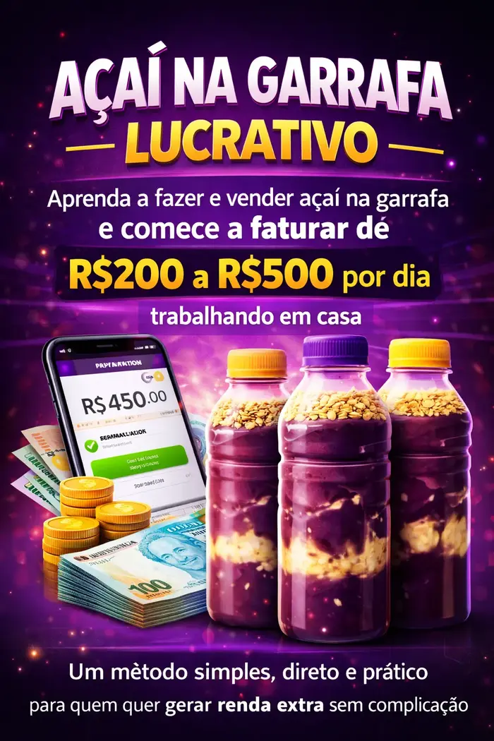 Solução Açaí na Garrafa Lucrativo